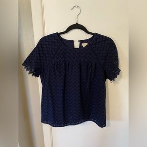J.Crew Navy Lace Blouse